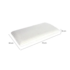 Set di 2 guanciali Menta, Made in Italy, 70x39 h10 cm, Bianco