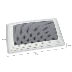 Set di 4 guanciali Prezzemolo, Made in Italy, 70x40 h14 cm, Bianco