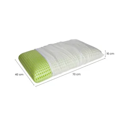 Set di 4 guanciali Rosmarino, Made in Italy, 70x40 h16 cm, Bianco