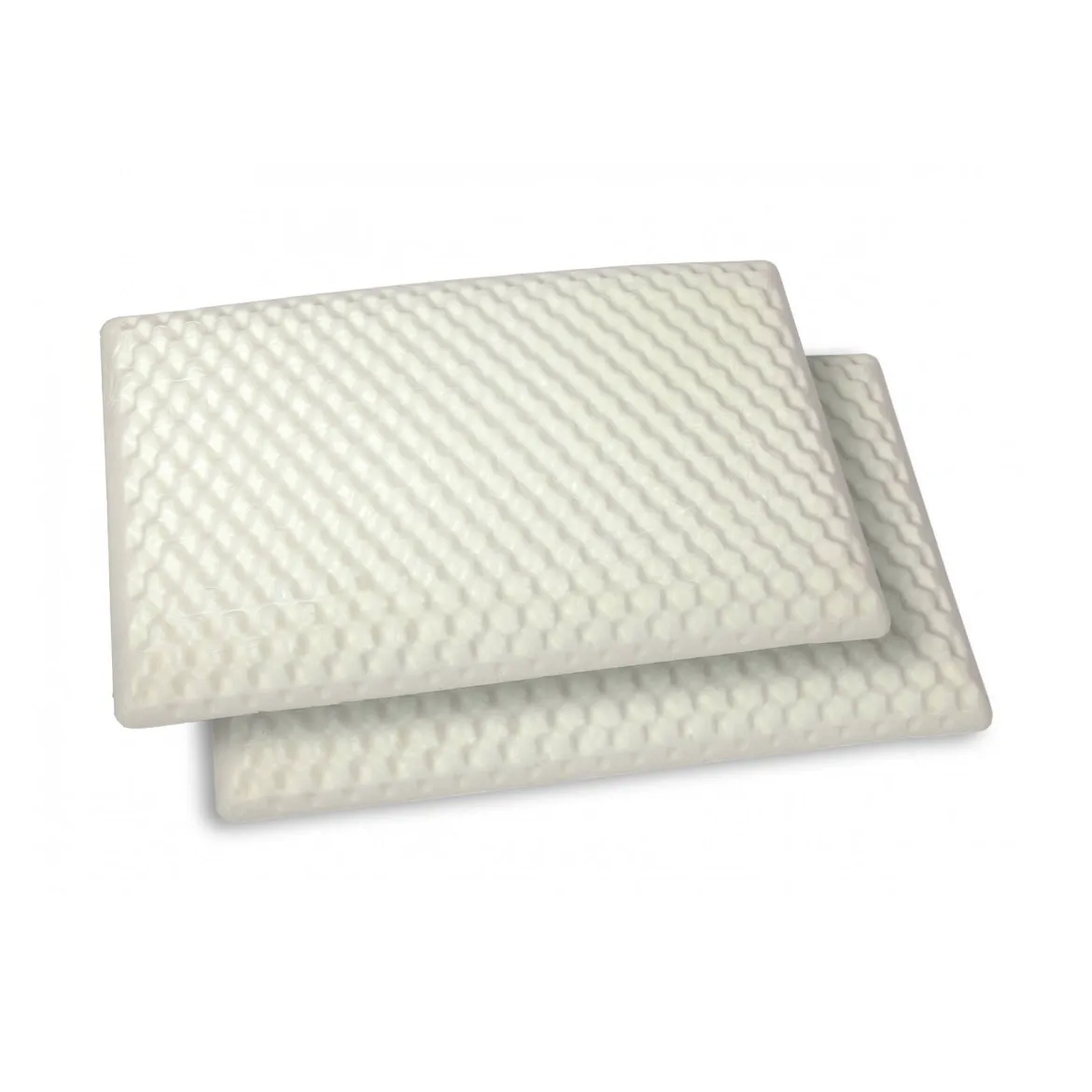 Set di 2 guanciali Ruta, Made in Italy, 73x43 h14 cm, Bianco