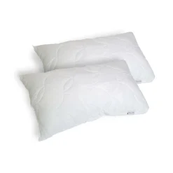 Set di 2 guanciali Salvia, Made in Italy, 73x44 h14 cm, Bianco