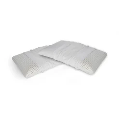 Set di 2 guanciali Timo, Made in Italy, 70x40 h12 cm, Bianco