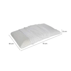 Set di 4 guanciali Timo, Made in Italy, 70x40 h12 cm, Bianco