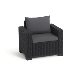 Set di 2 poltrone da esterno Miramichi, 83x68 h72 cm, Antracite