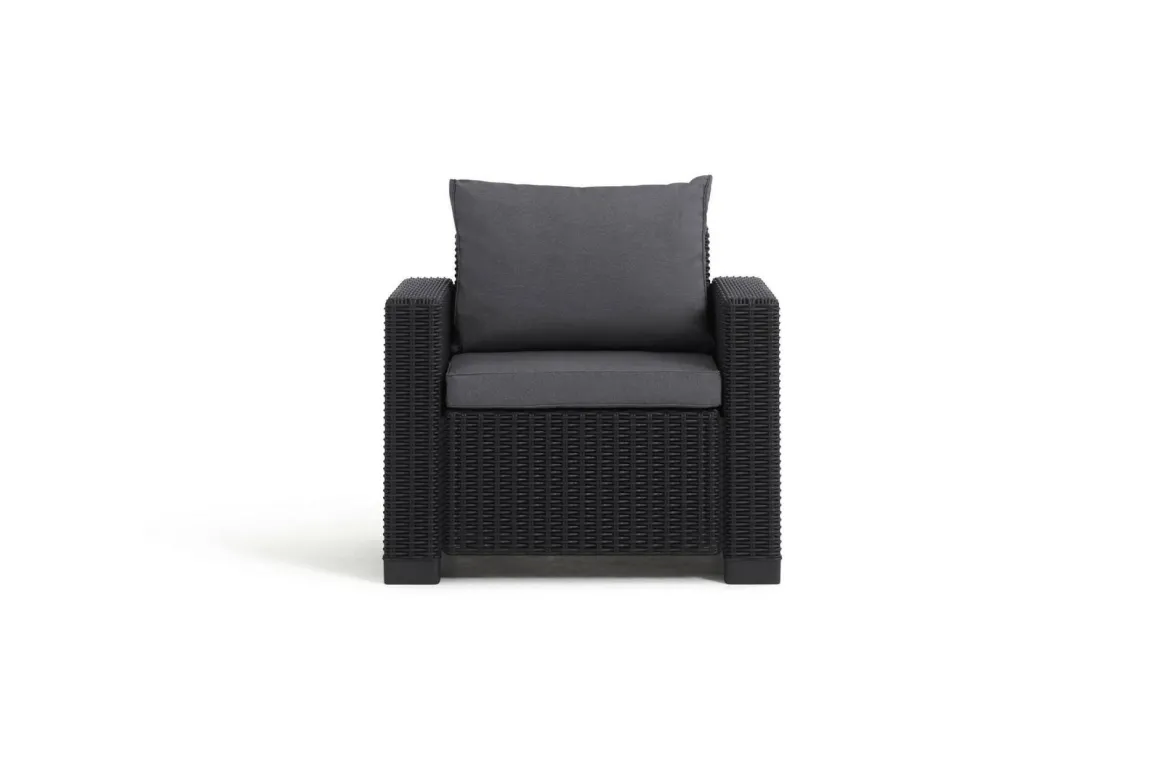 Set di 2 poltrone da esterno Miramichi, 83x68 h72 cm, Antracite