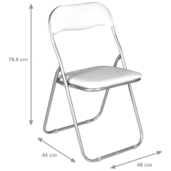 Set di Sedie Bianco Grigio 10 Sedie Imbottito, Peso Supportato 80 kg - Antenore