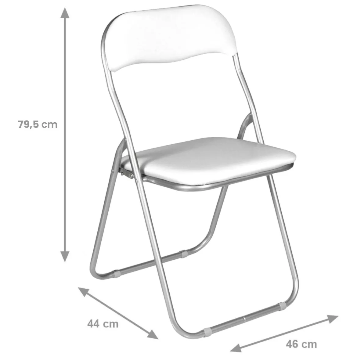 Set di Sedie Bianco Grigio 10 Sedie Imbottito, Peso Supportato 80 kg - Antenore