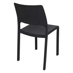 Set di 2 sedie da esterno impilabili antracite - Cereseto
