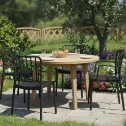 Set di 4 sedie da esterno Jember, 57x50 h82 cm, Antracite