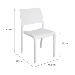 Set di 4 sedie da esterno moderne bianco - Cereseto
