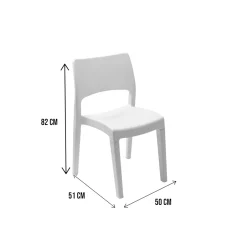 Set di 2 sedie da giardino impilabili bianco - Zircone