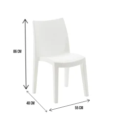 Set di 4 sedie da giardino moderne tortora - Banyumas