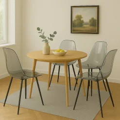 Set di 4 sedie design in plastica fume - Amstrong