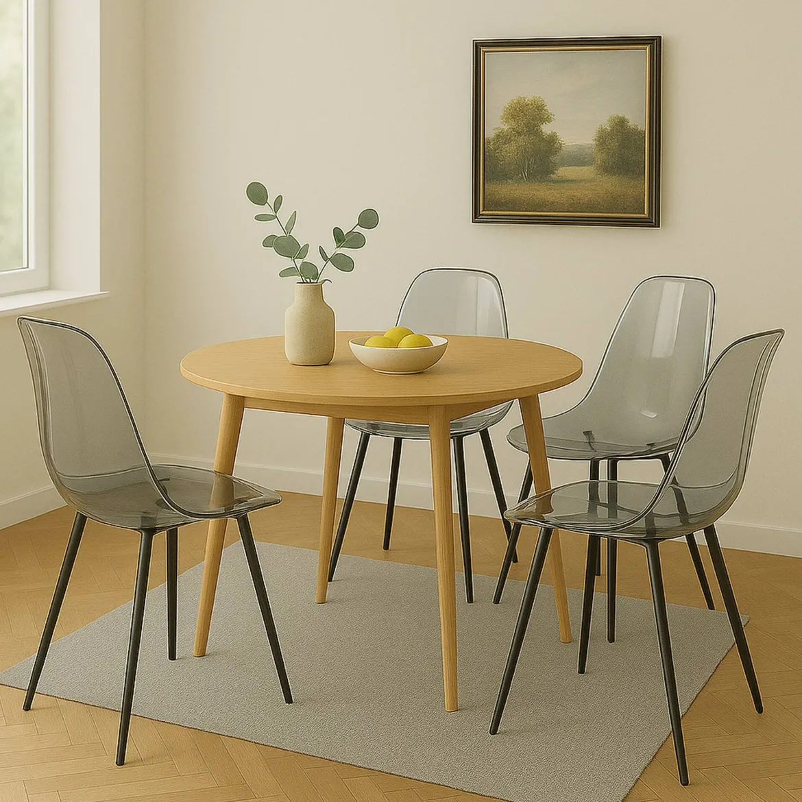 Set di 4 sedie design in plastica fume - Amstrong