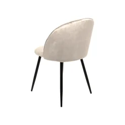 Set di 6 sedie eleganti imbottite in velluto grigio chiaro - Achito