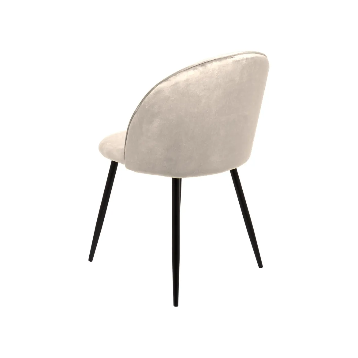Set di 6 sedie eleganti imbottite in velluto grigio chiaro - Achito