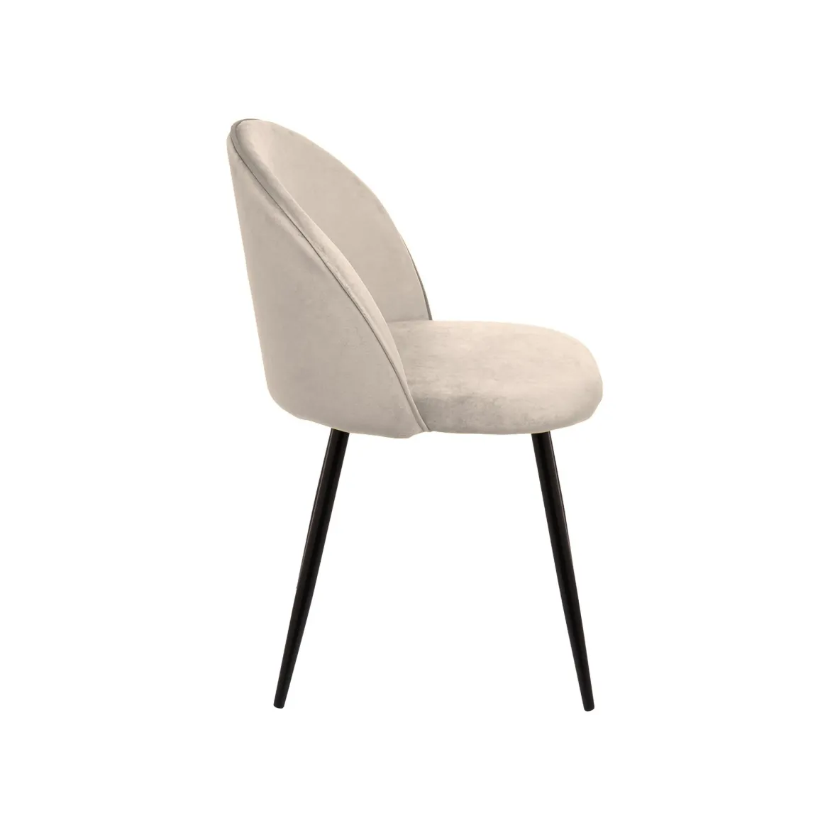 Set di 6 sedie eleganti imbottite in velluto grigio chiaro - Achito