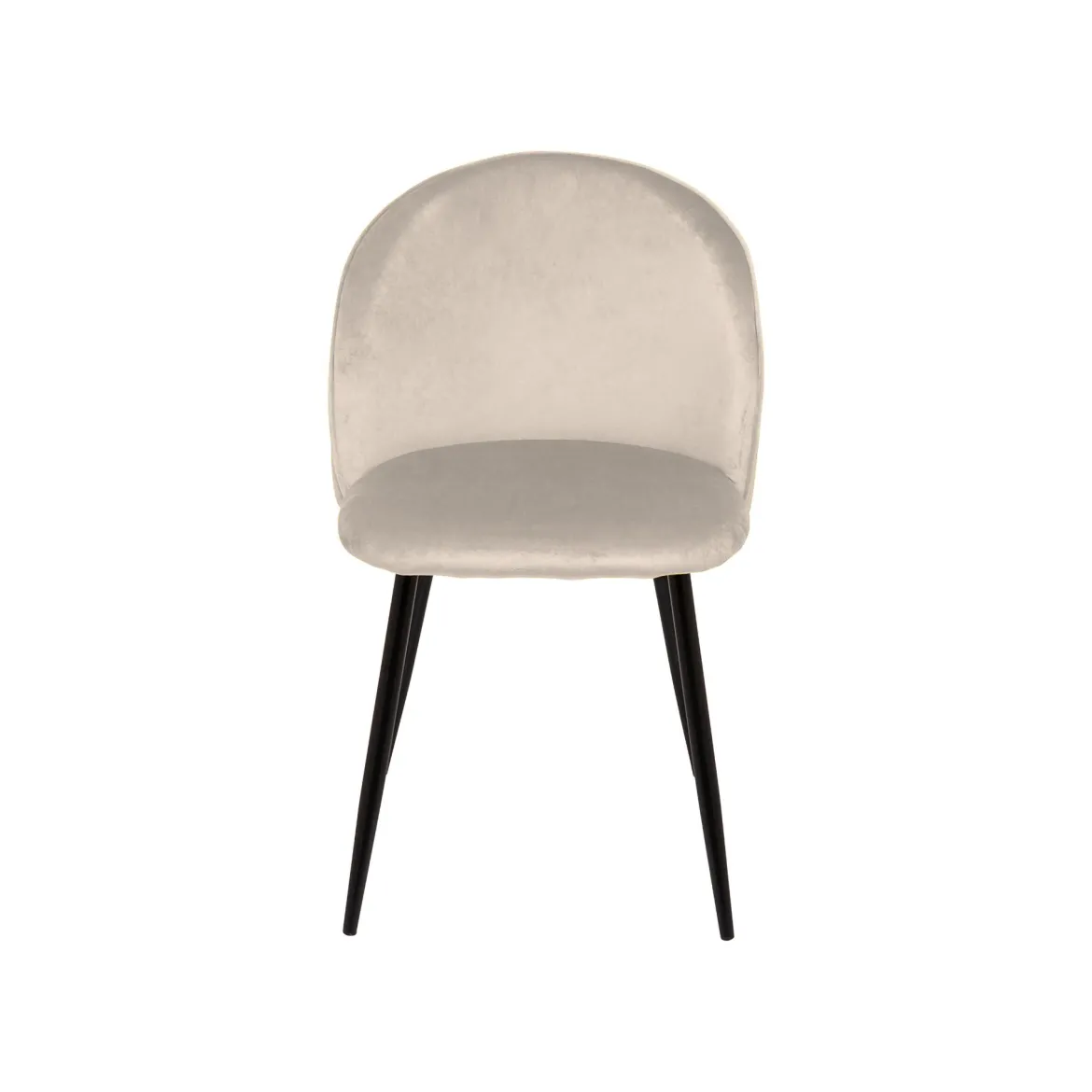 Set di 6 sedie eleganti imbottite in velluto grigio chiaro - Achito