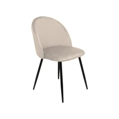 Set di 6 sedie eleganti imbottite in velluto grigio chiaro - Achito