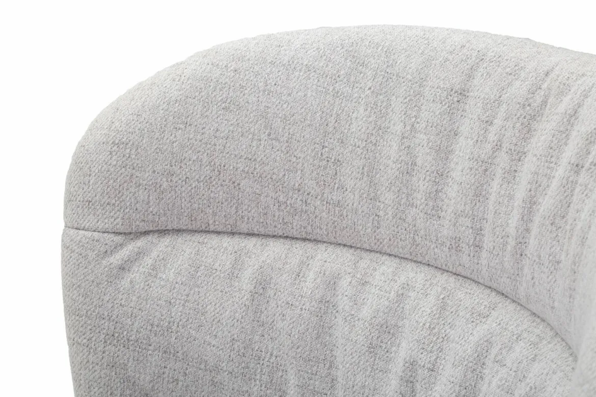 Set di 2 sedie imbottite in tessuto nero e grigio - Leo