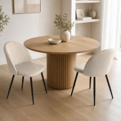 Set di 2 sedie imbottite in velluto grigio chiaro - Achito