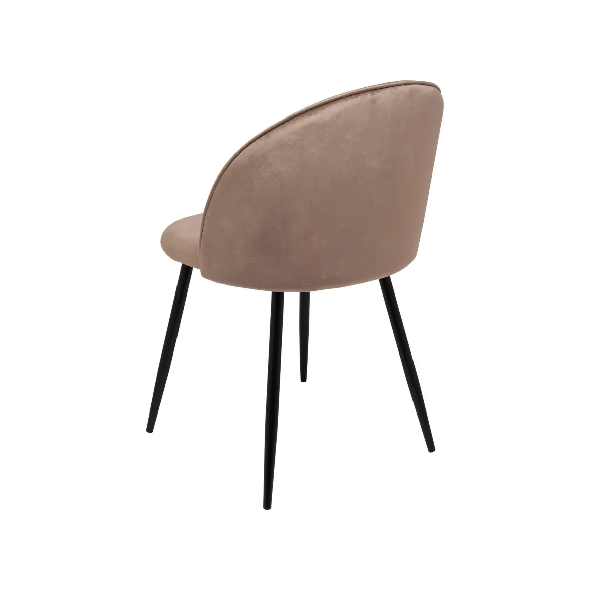 Set di 4 sedie moderne imbottite in velluto tortora - Arter