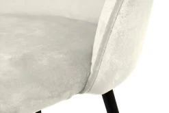 Set di 6 sedie moderne imbottite in velluto panna - Achito