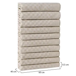 Set di 10 strofinacci Munster, 40x60 cm, Rosso