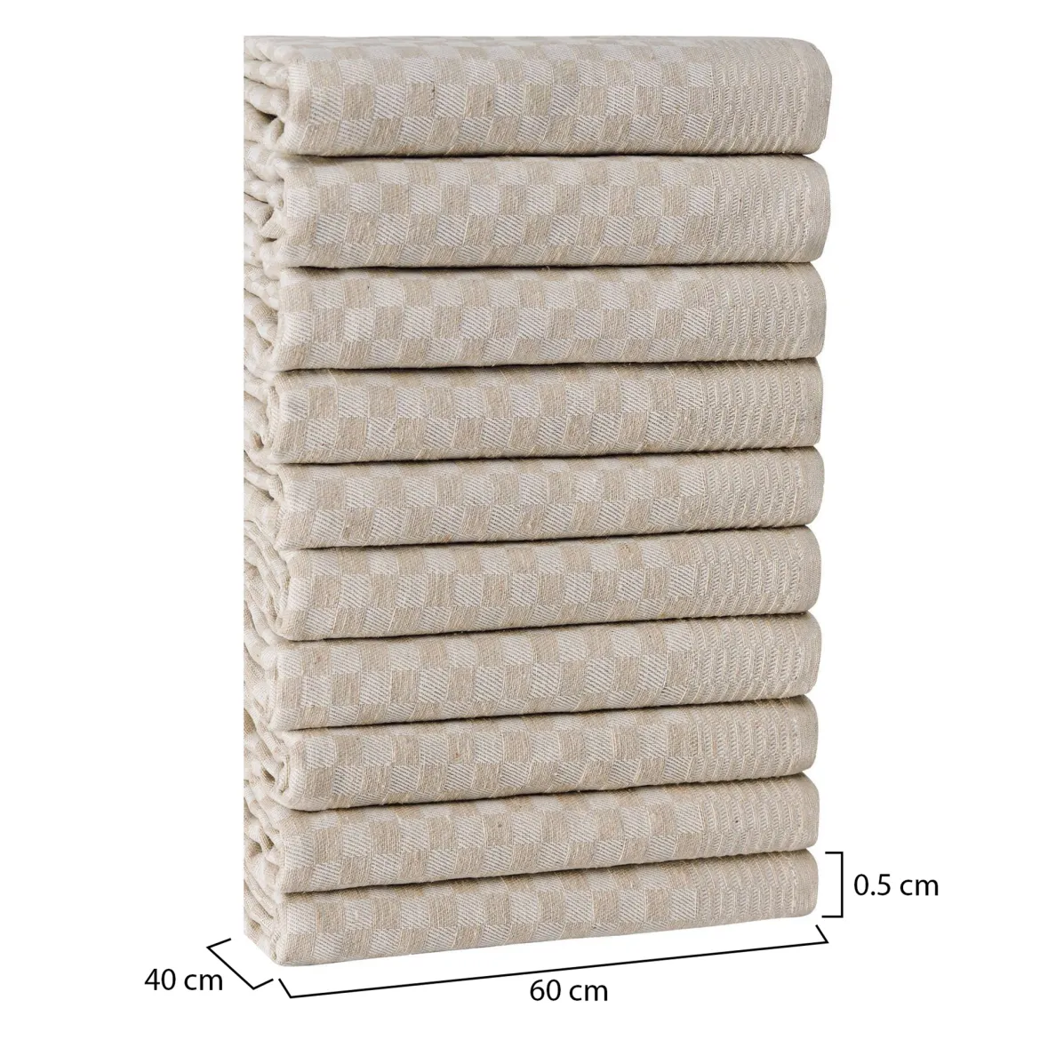 Set di 10 strofinacci Munster, 40x60 cm, Rosso