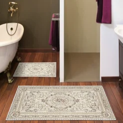 Set di 2 tappeti da bagno Michigan City, 100x60 cm, Eleganza dorata