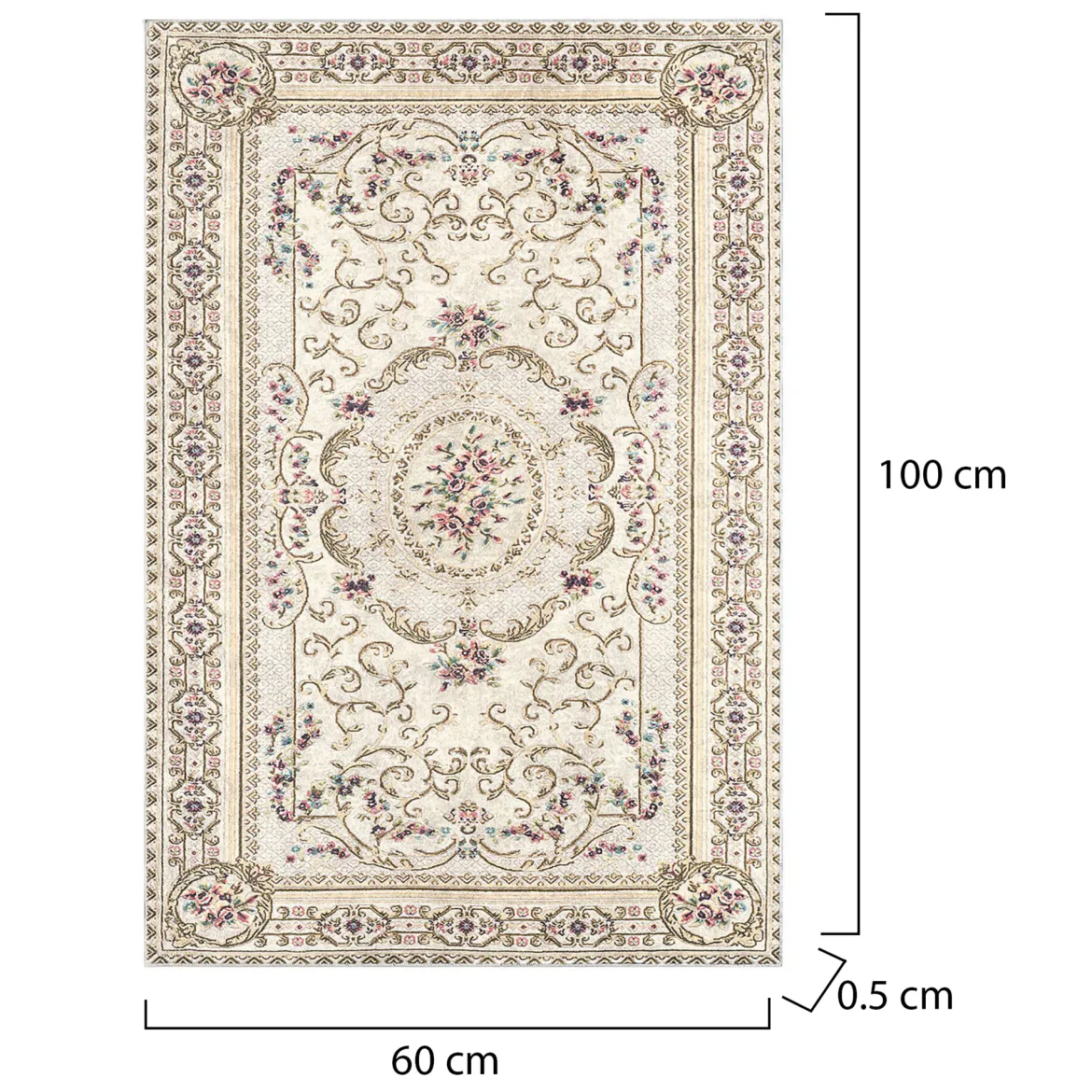 Set di 2 tappeti da bagno Michigan City, 100x60 cm, Eleganza dorata