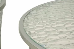 Set di 4 tavolini da salotto Cabiaglio, 70x70 h55 cm, Argento
