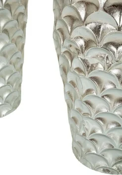Set di 2 vasi Premezzo, 37x37 h92 cm, Argento