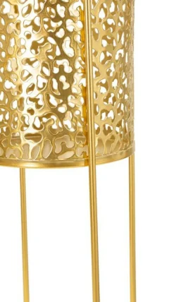 Set di 2 vasi Robert, Oro, 17x17 h46 cm
