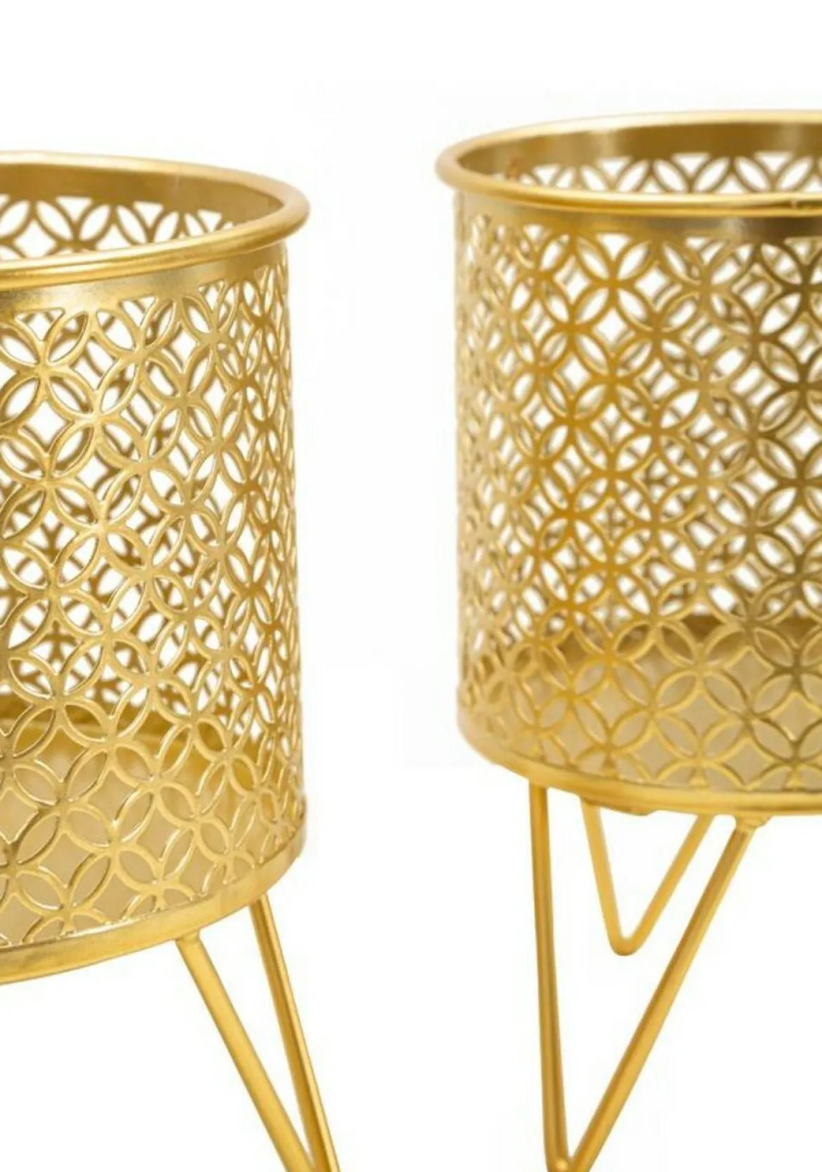 Set di 2 vasi Vif, 16x16 h20 cm, Oro