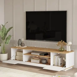 Set Mobili da Soggiorno Marrone Rovere Nodi Nero Antracite Modulabile 15 Ripiani, 6 Ante - Foza