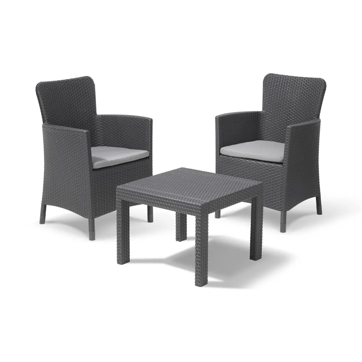 Set salotto balcone 2 poltrone antracite - Brooks