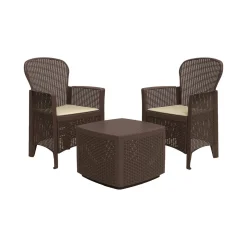 Set salotto da esterno Dakain, 100% Made in Italy, Marrone