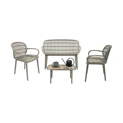 Set salotto da esterno Jurij, Tortora
