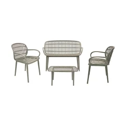 Set salotto da esterno Jurij, Tortora