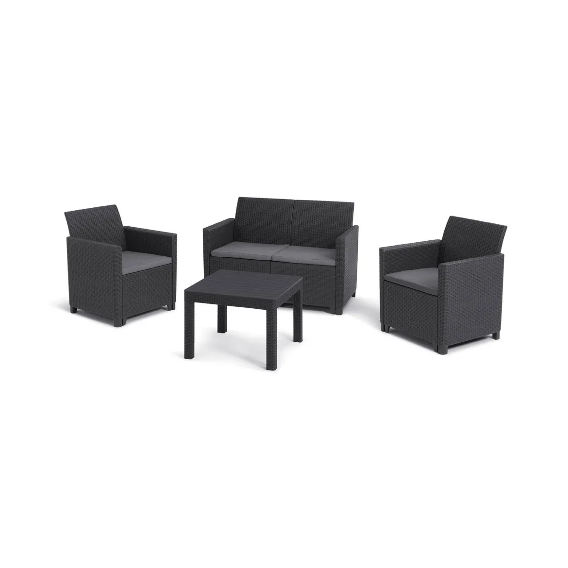 Set salotto da esterno Nepean, 113x65 h74 cm, Antracite