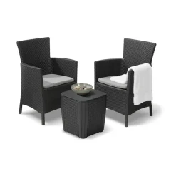 Set salotto da esterno Viking, 62x60 h89 cm, Antracite