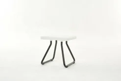 Set salotto esterno 2 poltrone 1 tavolino bianco - Canmore