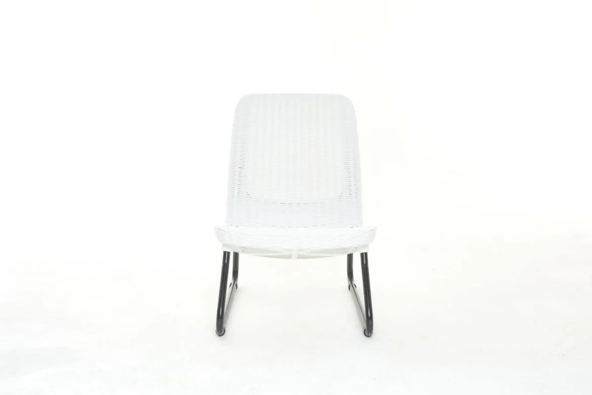Set salotto esterno 2 poltrone 1 tavolino bianco - Canmore