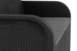 Set salotto esterno 2 poltrone e 1 divano antracite - Barrhead