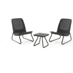 Set salotto esterno 2 posti e 1 tavolo antracite - Canmore