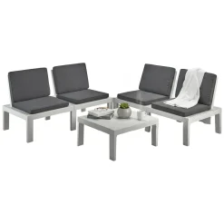 Set salotto giardino angolare bianco - Ermes