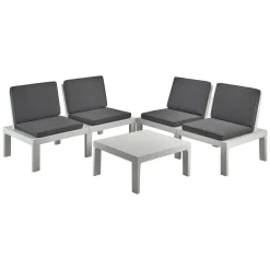 Set salotto giardino angolare bianco - Ermes
