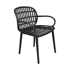 Set salotto giardino minimal 2 poltrone e 1 panchina antracite - Jurij