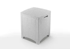 Set salotto giardino poltrone effetto rattan bianco - Armin